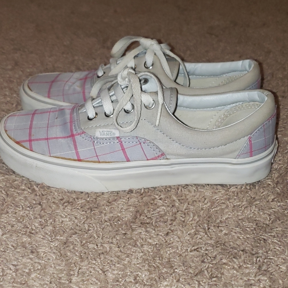 Pink and Grey Plad Vans - Picture 5 of 7